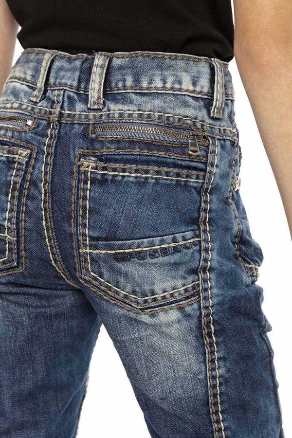 Cipo & Baxx CDK110 Piece Style Rapper Kids Jeans BLUE
