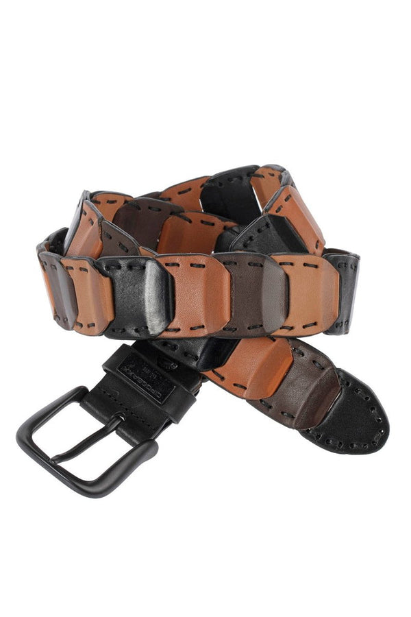 Cipo & Baxx CG104 Men's Leather Belt In Fancy Design TABA