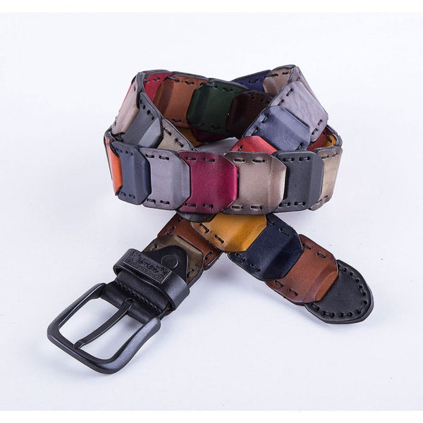 Cipo & Baxx CG104 Men's Leather Belt In Fancy Design TABA