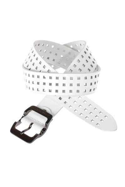 Cipo & Baxx CG168 Men's Belt With Metal Buckle Hole WHITE