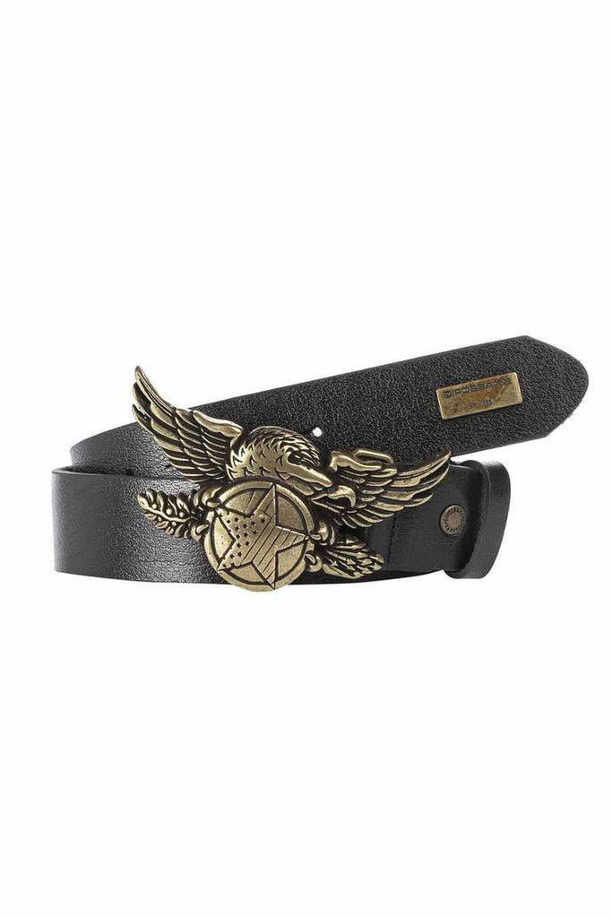 cipo & baxx CG169 Eagle Pattern Buckle Leather Men's Belt WHITE