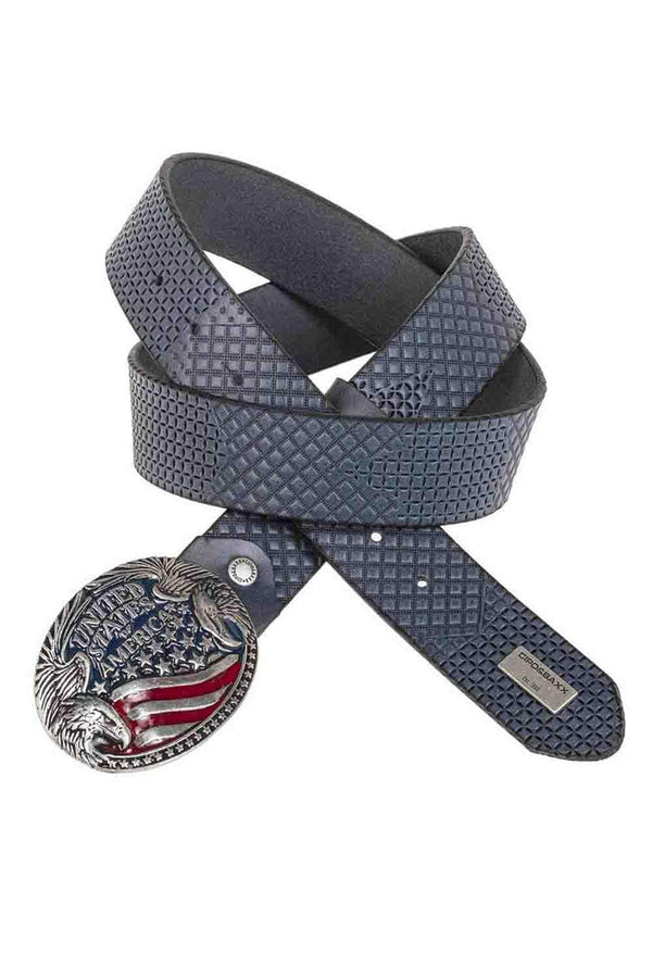 Cipo & Baxx CG197 Leather Belt With Metal Buckle BLACK