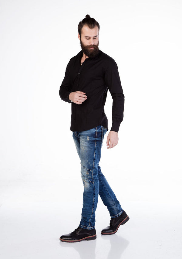 Cipo & Baxx CH125 Summer Slim Fit Sports Shirt TURQUOISE