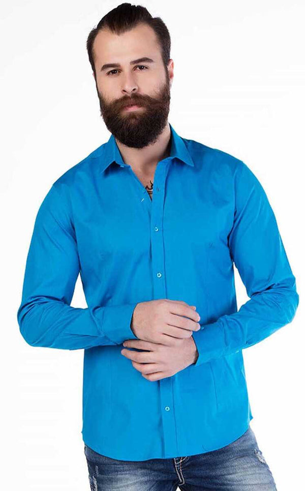 Cipo & Baxx CH125 Summer Slim Fit Sports Shirt TURQUOISE