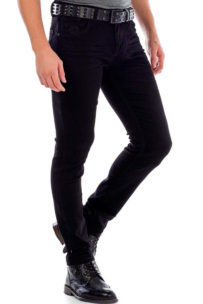 cipo & baxx CD319A Slim Fit Men's Denim Jeans BLACK