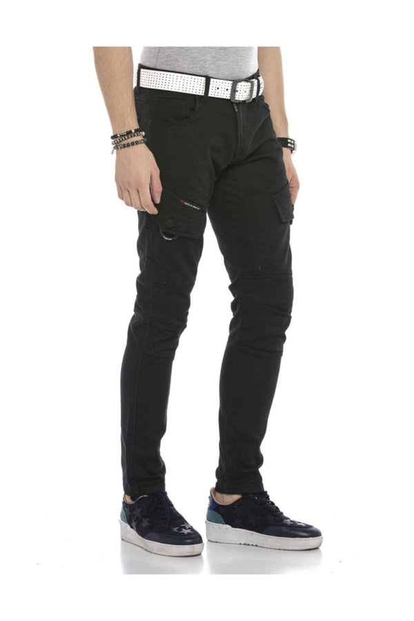 Cipo & Baxx CD566 Cargo Pocket Men's Trousers BLACK