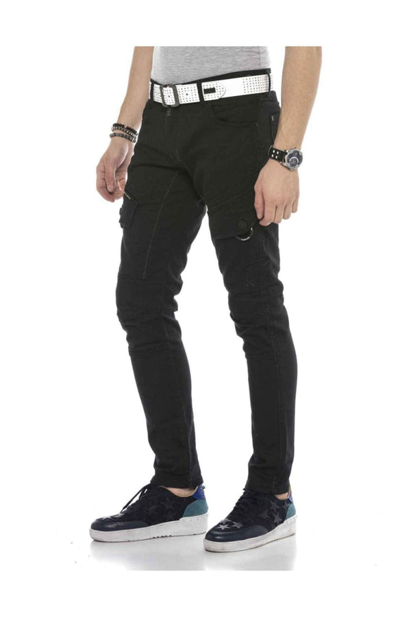 Cipo & Baxx CD566 Cargo Pocket Men's Trousers BLACK
