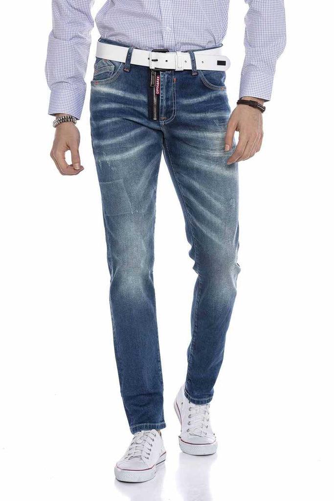 cipo & baxx CD673 Slim Fit Men's Jean Trousers BLUE
