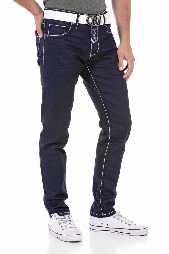 cipo & baxx CD705 Basic Men's Jean Trousers DARKBLUE