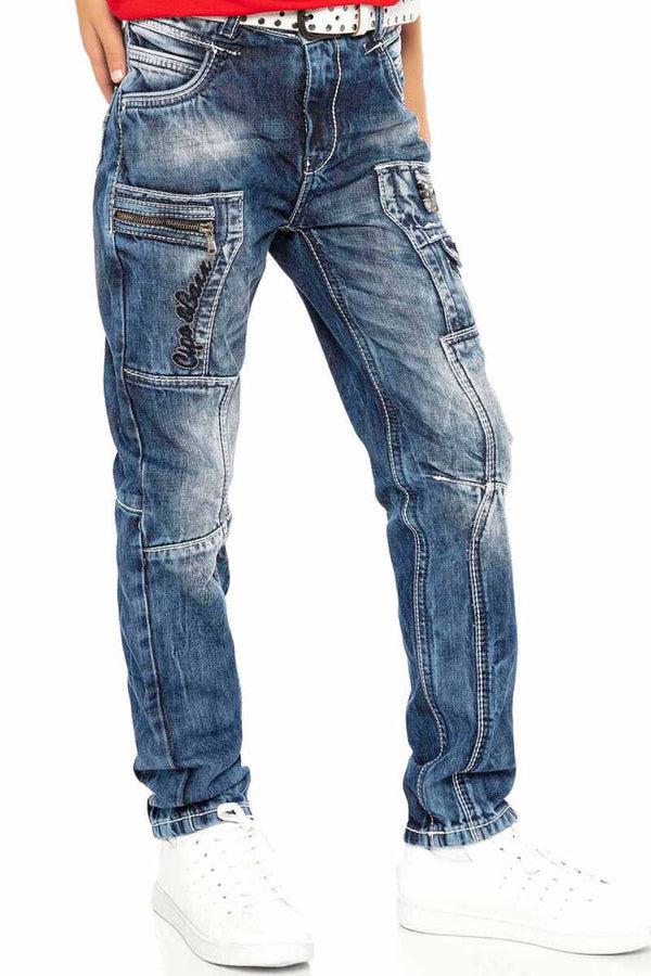 Cipo & Baxx CDK107 Layered Look Boy's Trousers BLUE