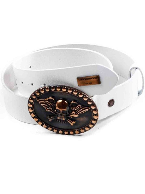 Cipo & Baxx CG166 Leather Belt WHITE