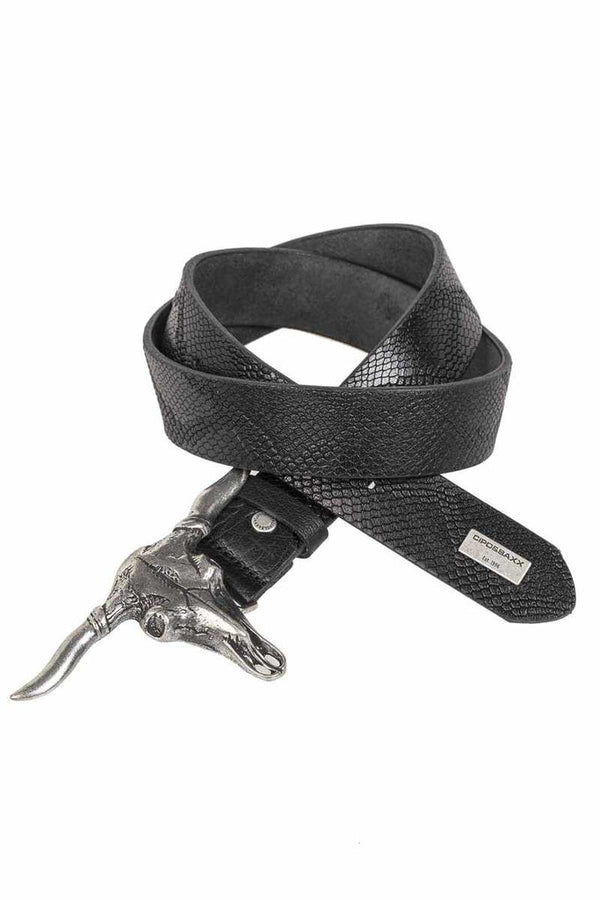 Cipo & Baxx CG199 Wesn Leather Belt WHITE