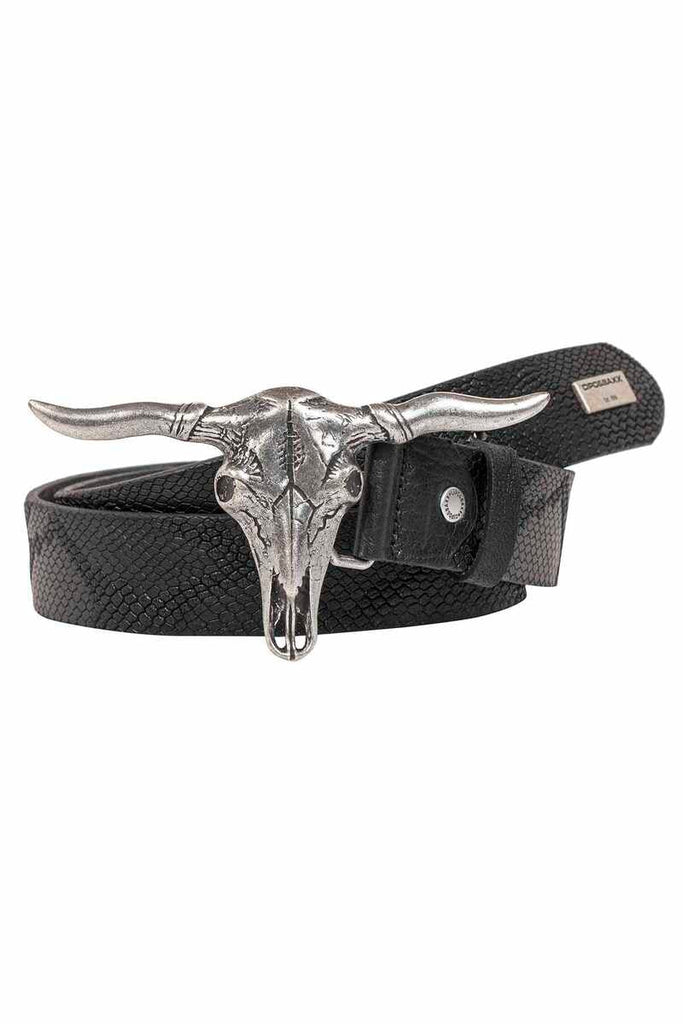 cipo & baxx CG199 Wesn Leather Belt WHITE