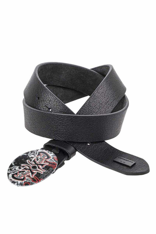 Cipo & Baxx CG203 Leather Belt BLACK