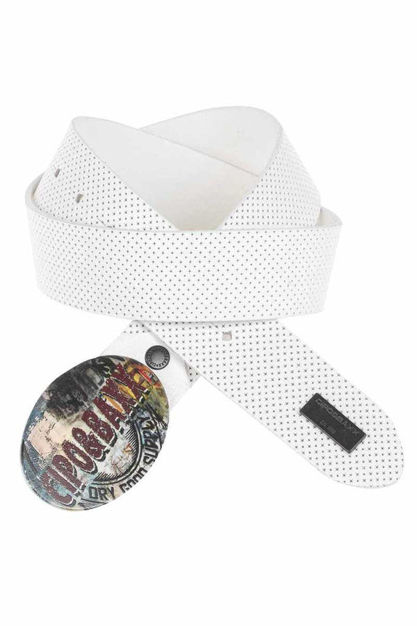 Cipo & Baxx CG206 Buckle Leather Belt BLACK