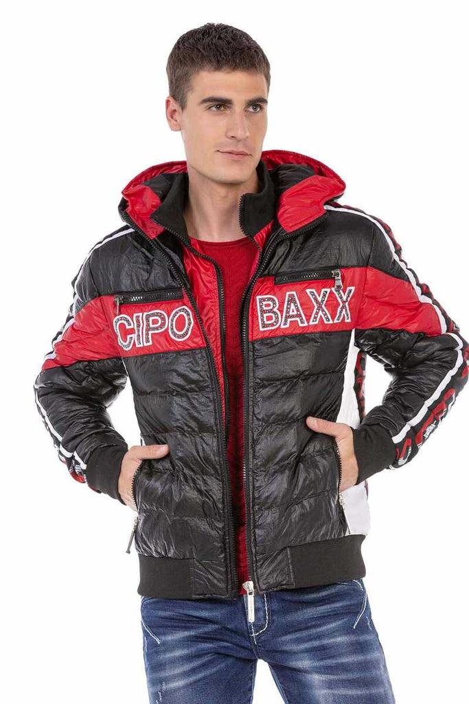 cipo & baxx CJ269 Padded Men's Puffer Jacket BLACK