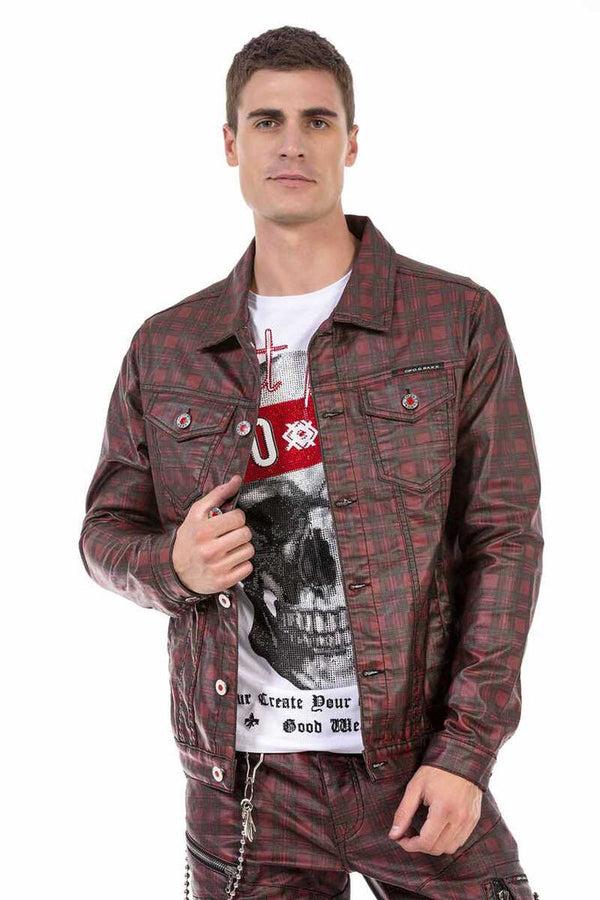 Cipo & Baxx CJ277 Checked Men's Jacket RED