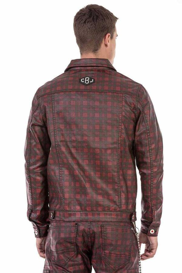Cipo & Baxx CJ277 Checked Men's Jacket RED