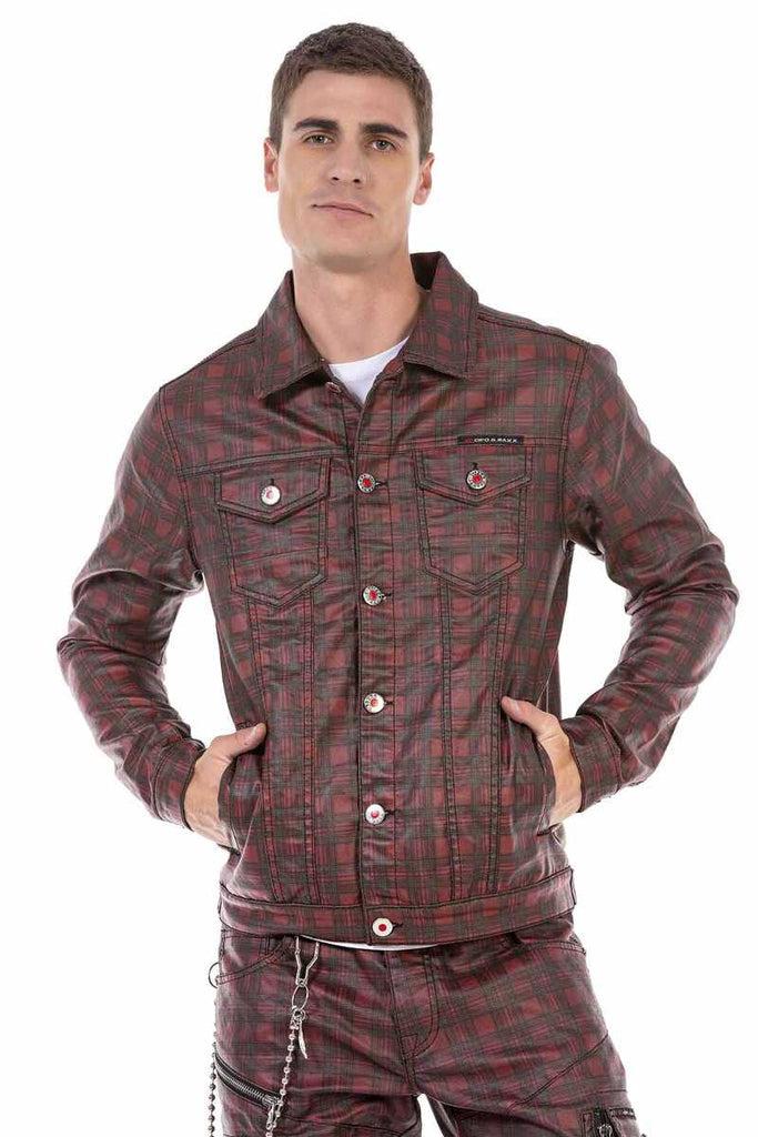 cipo & baxx CJ277 Checked Men's Jacket RED