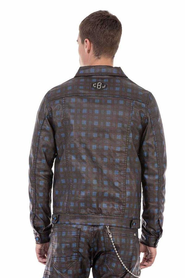 Cipo & Baxx CJ278 Checked Men's Jacket BLUE