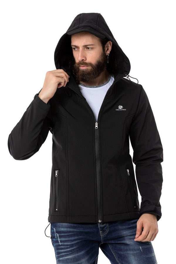 Cipo & Baxx CJ285 Men's Zippered Zip Jacket BLACK