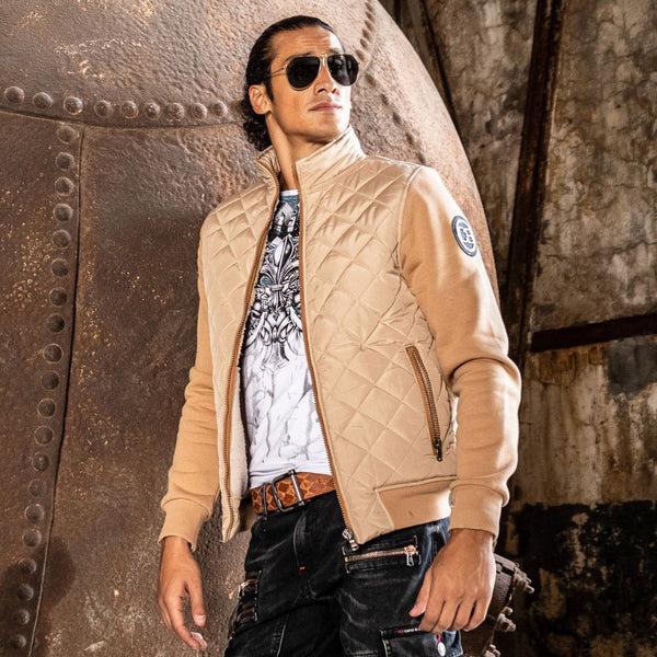 Cipo & Baxx CJ295 Stand Collar Men's Jacket BEIGE