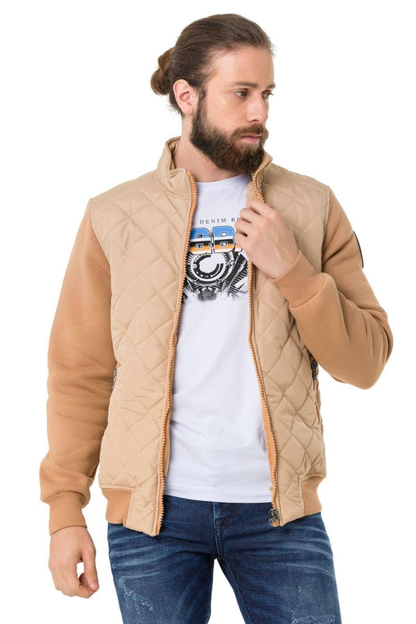 Cipo & Baxx CJ295 Stand Collar Men's Jacket BEIGE