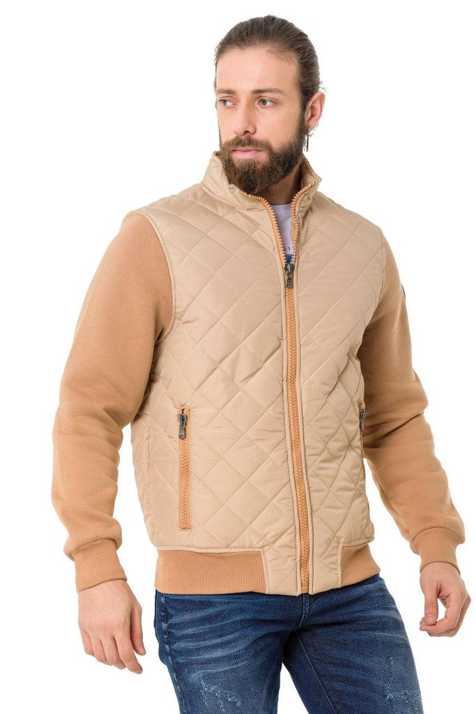cipo & baxx CJ295 Stand Collar Men's Jacket BEIGE