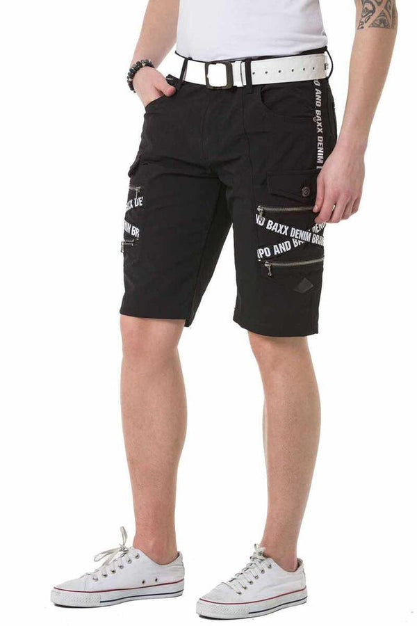 Cipo & Baxx CK253 Men's Pocket Shorts BLACK