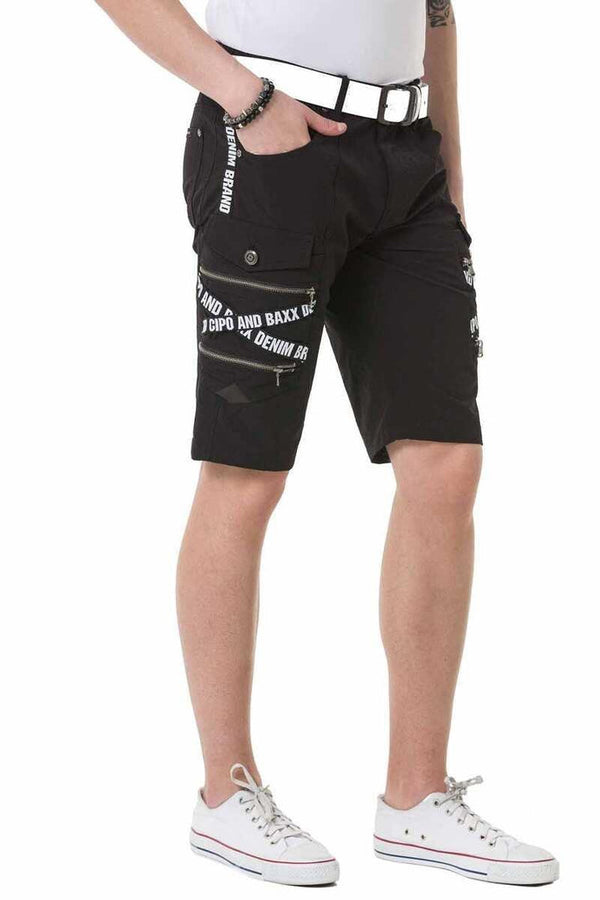Cipo & Baxx CK253 Men's Pocket Shorts BLACK