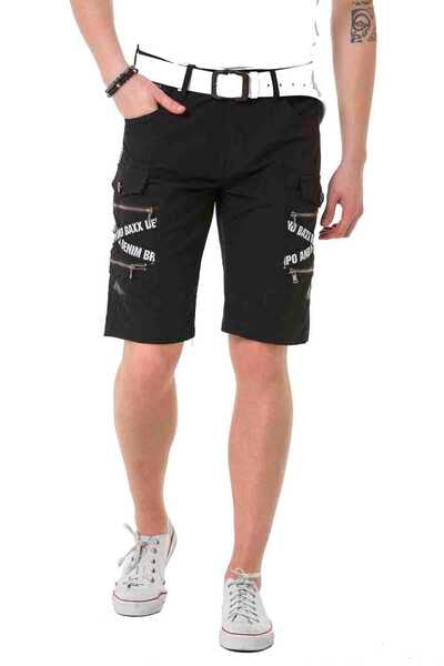 cipo & baxx CK253 Men's Pocket Shorts BLACK