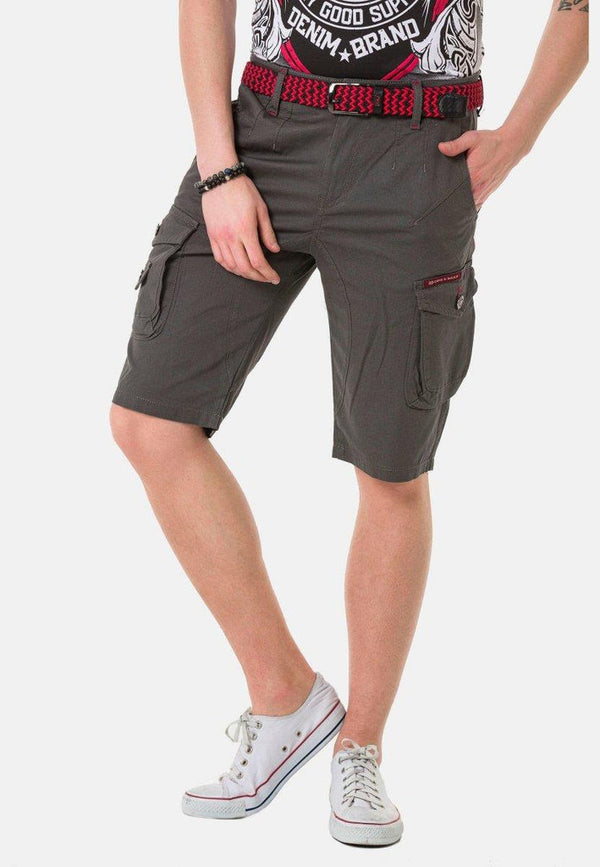 Cipo & Baxx CK265 Linen Men's Shorts GREY