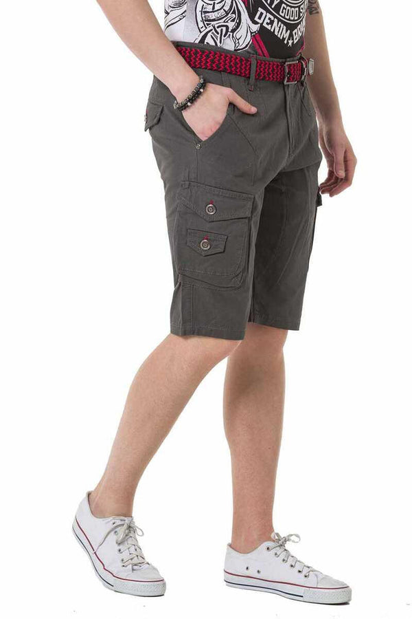 Cipo & Baxx CK265 Linen Men's Shorts GREY
