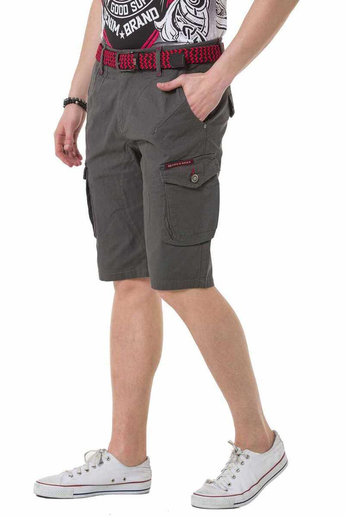 cipo & baxx CK265 Linen Men's Shorts GREY