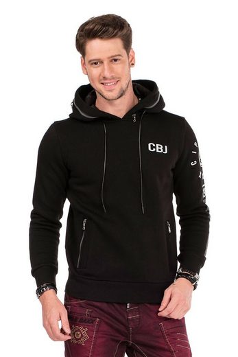 cipo & baxx CL303 Printed Hooded Men's Hoodie BLACK