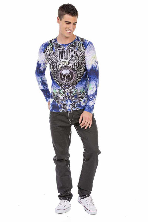 Cipo & Baxx CL471 Men's Thin Sweatshirt BLUE