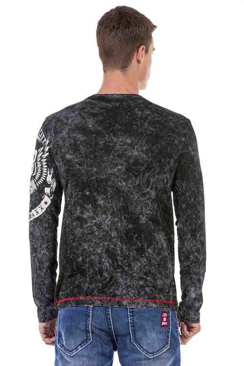 Cipo & Baxx CL476 Neon Patterned Sweatshirt BLACK