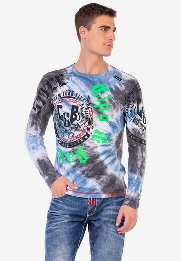 Cipo & Baxx CL476 Neon Patterned Sweatshirt BLACK