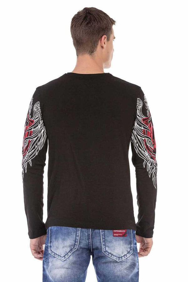 Cipo & Baxx CL477 Printed Sweatshirt WHITE