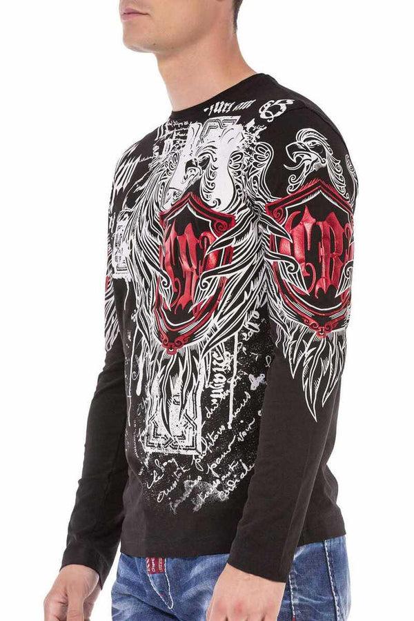 Cipo & Baxx CL477 Printed Sweatshirt WHITE