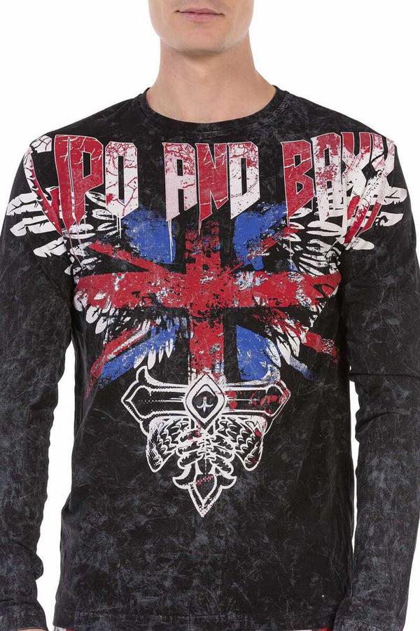 Cipo & Baxx CL485 Great Britain Sweatshirt BLACK