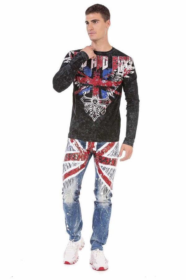 Cipo & Baxx CL485 Great Britain Sweatshirt BLACK