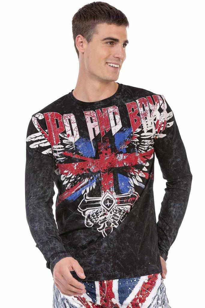 cipo & baxx CL485 Great Britain Sweatshirt BLACK