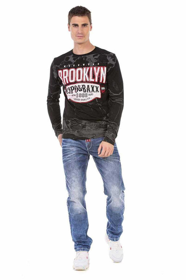 Cipo & Baxx CL487 Brooklyn Sweatshirt BLACK