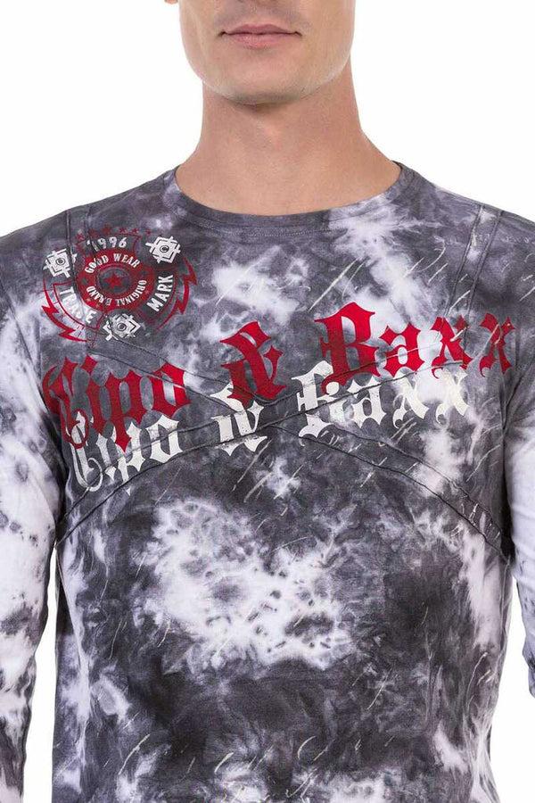 Cipo & Baxx CL489 Men's Patterned Sweatshirt GREY