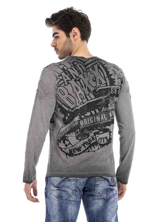 Cipo & Baxx CL491 Printed Sweatshirt ANTHRACITE