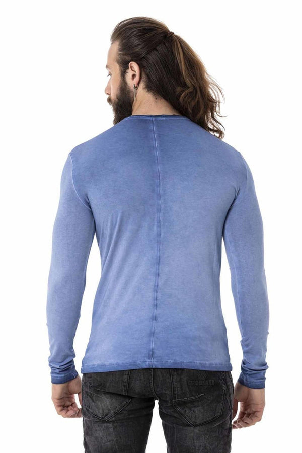 Cipo & Baxx CL512 V-Neck Thin Sweatshirt BLUE