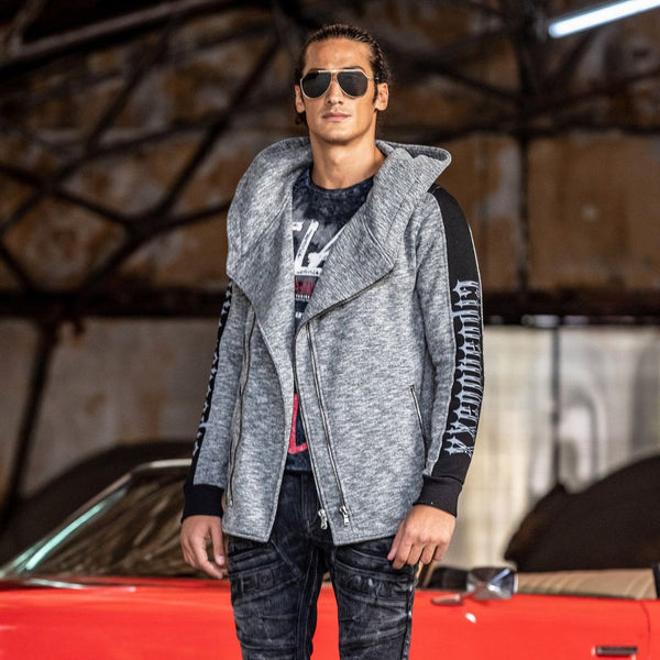 Cipo & Baxx CL526 Hooded Oversize Cardigan GREY