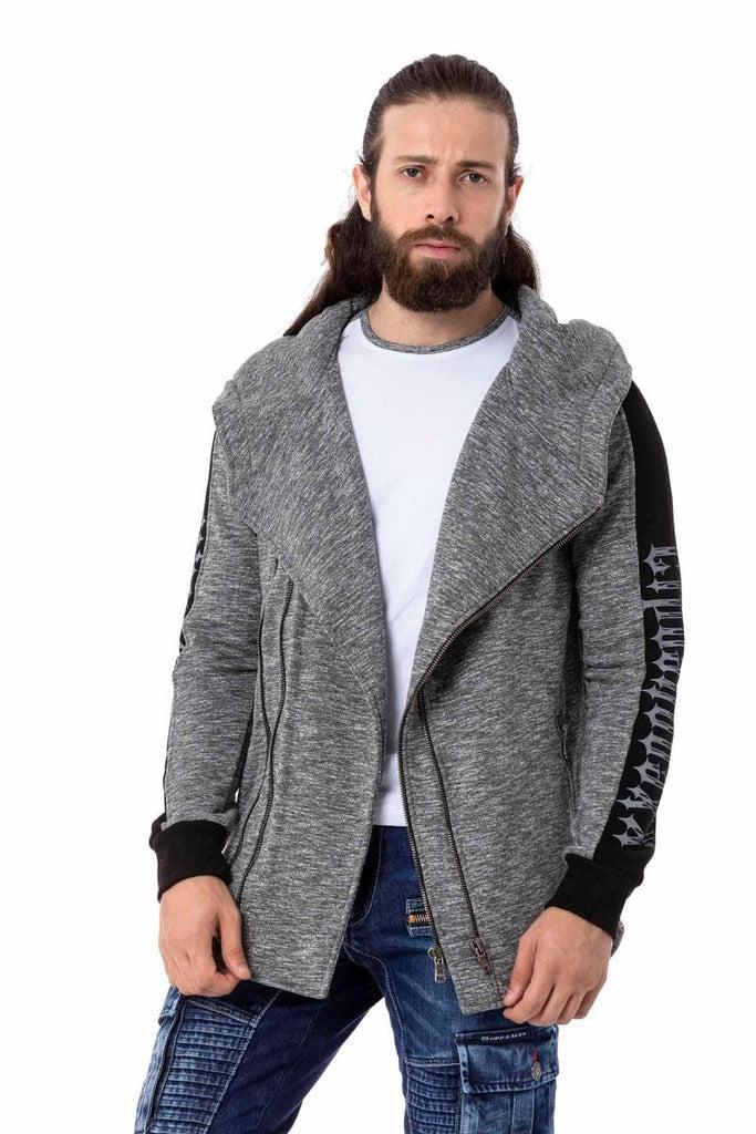 cipo & baxx CL526 Hooded Oversize Cardigan GREY