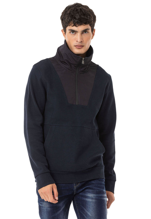 Cipo & Baxx CL555 Men's Basic Zip Hoodie GREYMELANGE